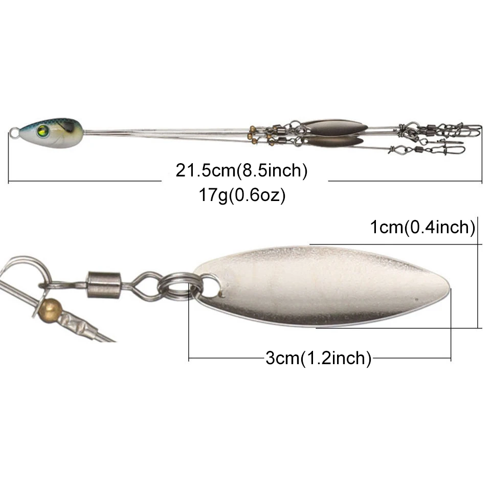 WALK FISH Umbrella 5 Arms Alabama Rig Head Fishing Lure Rig Swimming Bait Minnow Bass With Swivel Snap Connector Fishing Lure