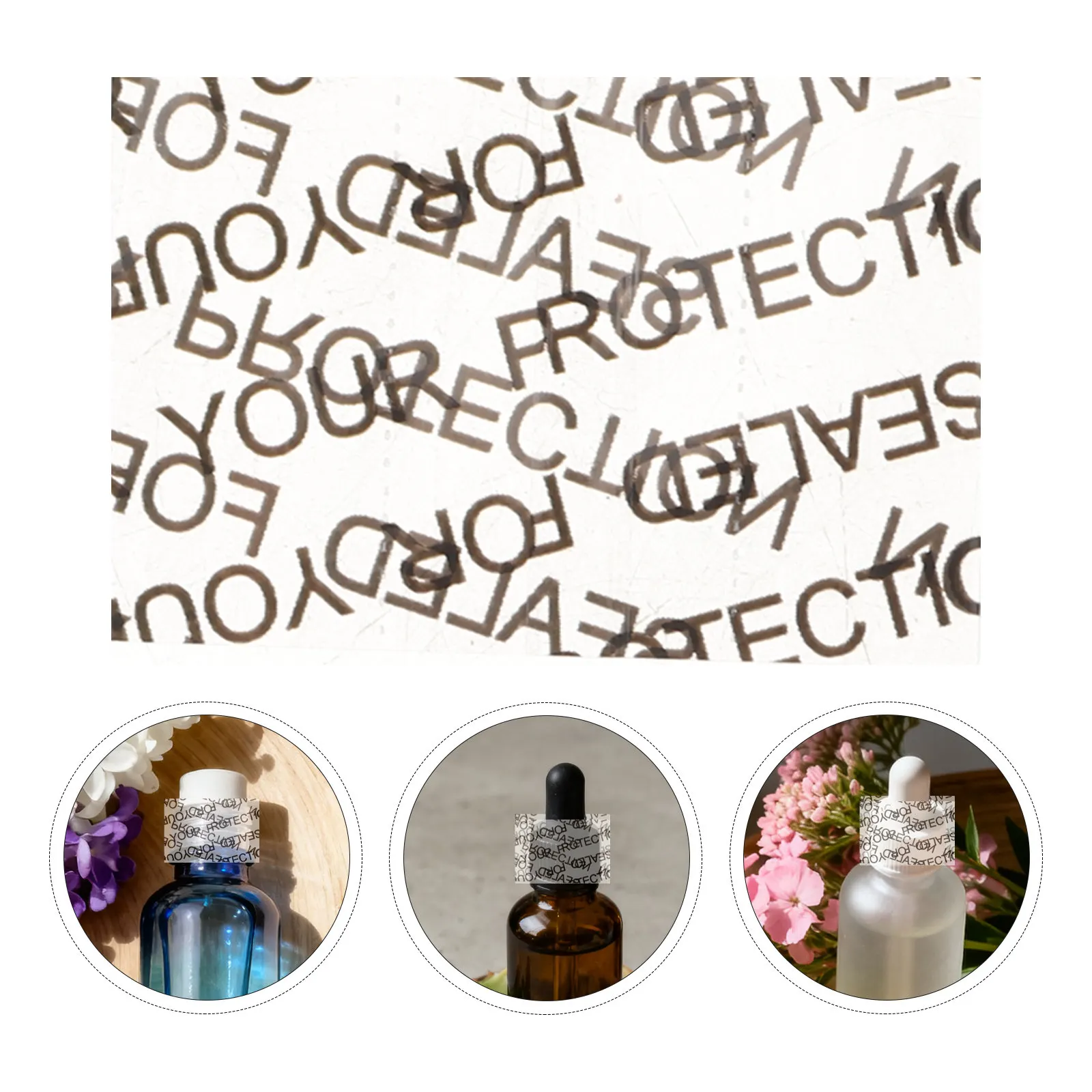300Pcs Clear Plastic Bottle Shrink Bands Tamper Proof Cap Seals for Dropper Bottles Mason Jars Condiment Sauce Containers Travel