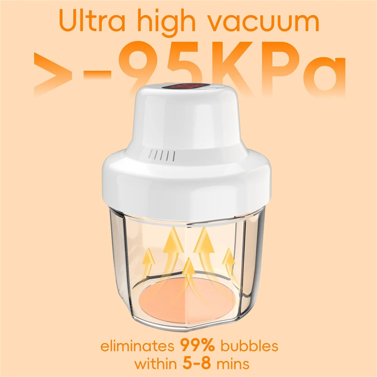 

AB51 Resin Bubble Remover, Remove 99% Bubble 5-8 Minutes, 95kPa Vacuum Chamber for Epoxy Resin, UV Resin Us Plug