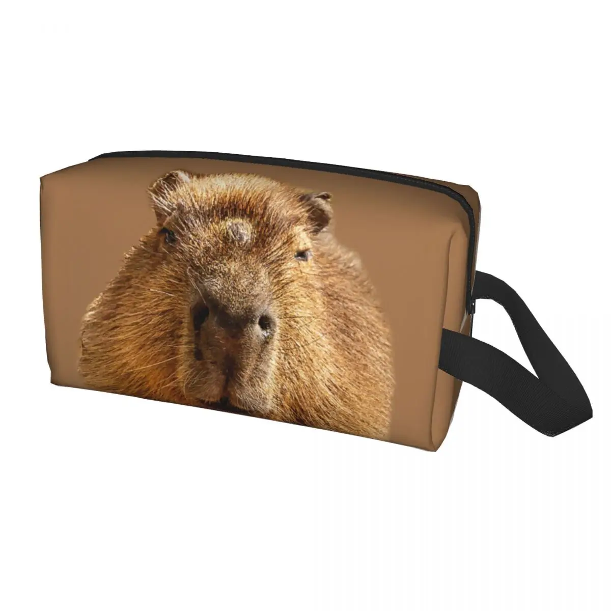 Custom Capybara Dozing In The Sunshine Printing Cosmetic Bag Women Toiletry Makeup Organizer Ladies Beauty Storage Dopp Kit