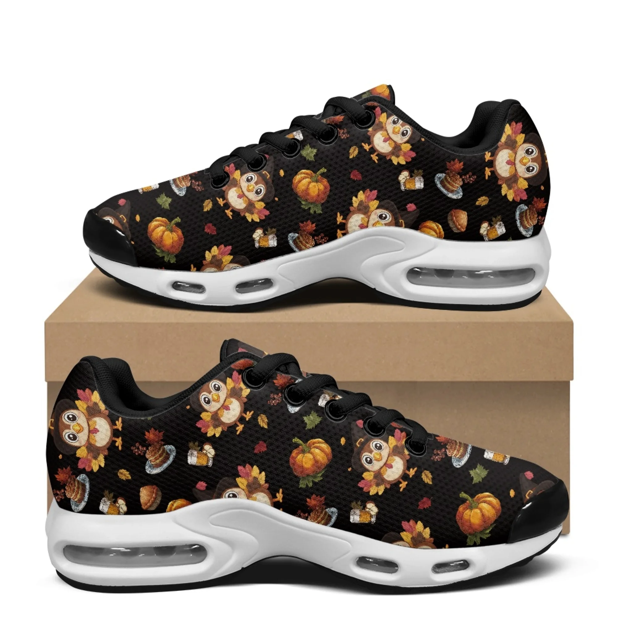 XIXIRIMIDO Zapatos con diseño de hoja de arce para el Día de Acción de Gracias, zapatos cómodos para caminar para hombre, Tenis Feminino, zapatillas informales para mujer, 36-48