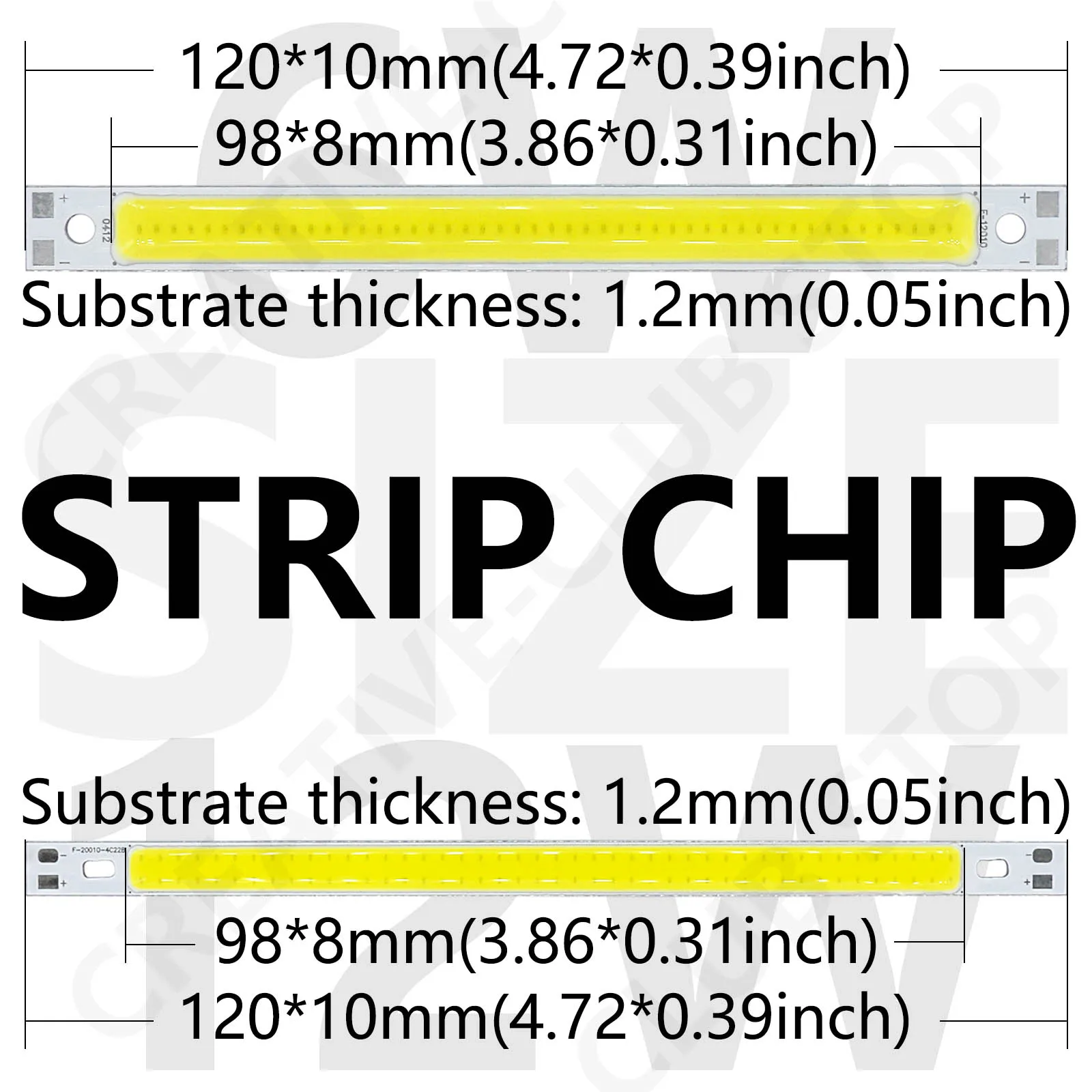 6W 12W 120*10mm 200*10mm LED COB Light Source DC12-14V Warm Natural Cold White 400mA 1000mA Light DIY LED Strip Chip Module Bulb