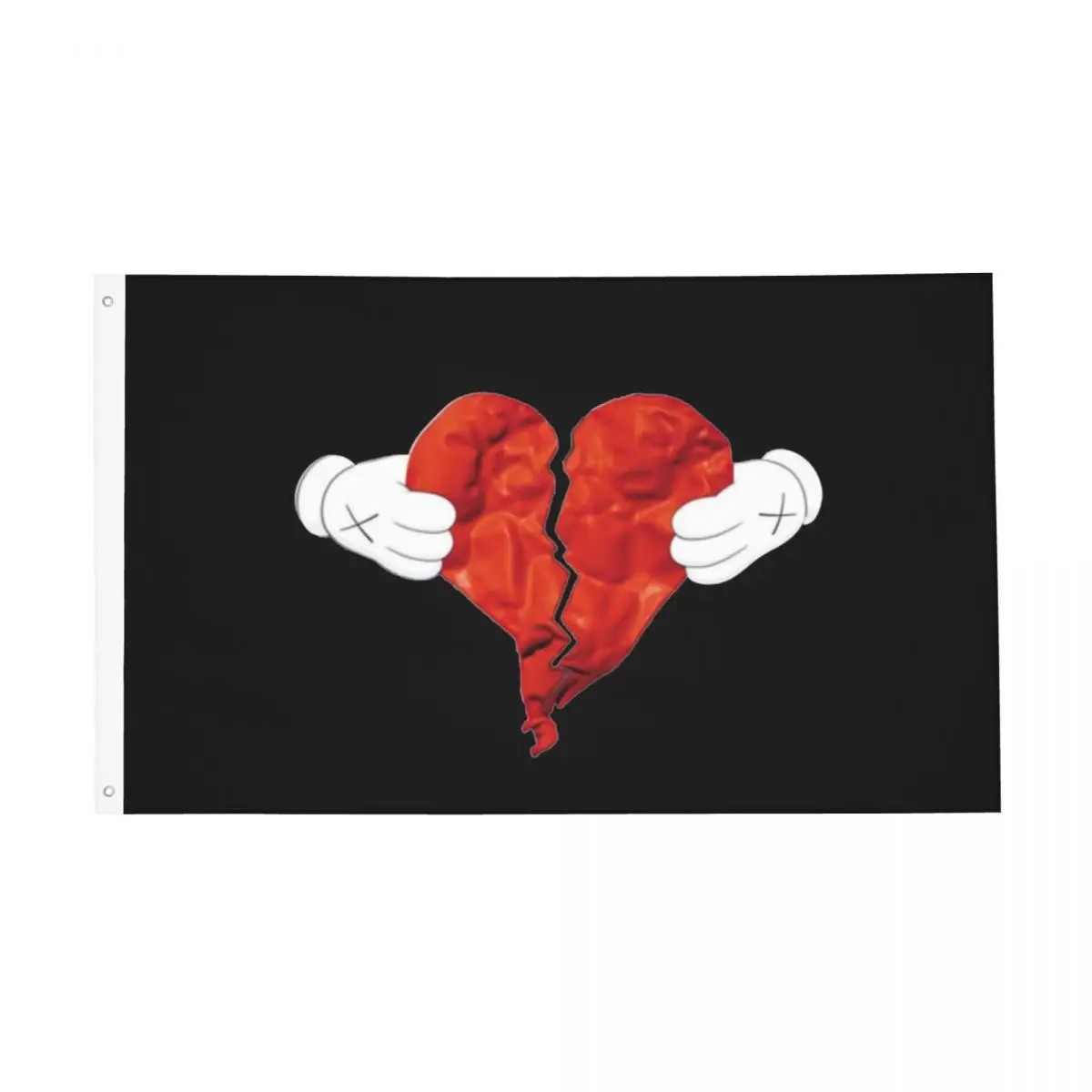 Kanye West 808s Heartbreak Heart Flag Outdoor Banner Polyester Decoration Durable 2x3 3x5 4x6 5x8 FT Flags