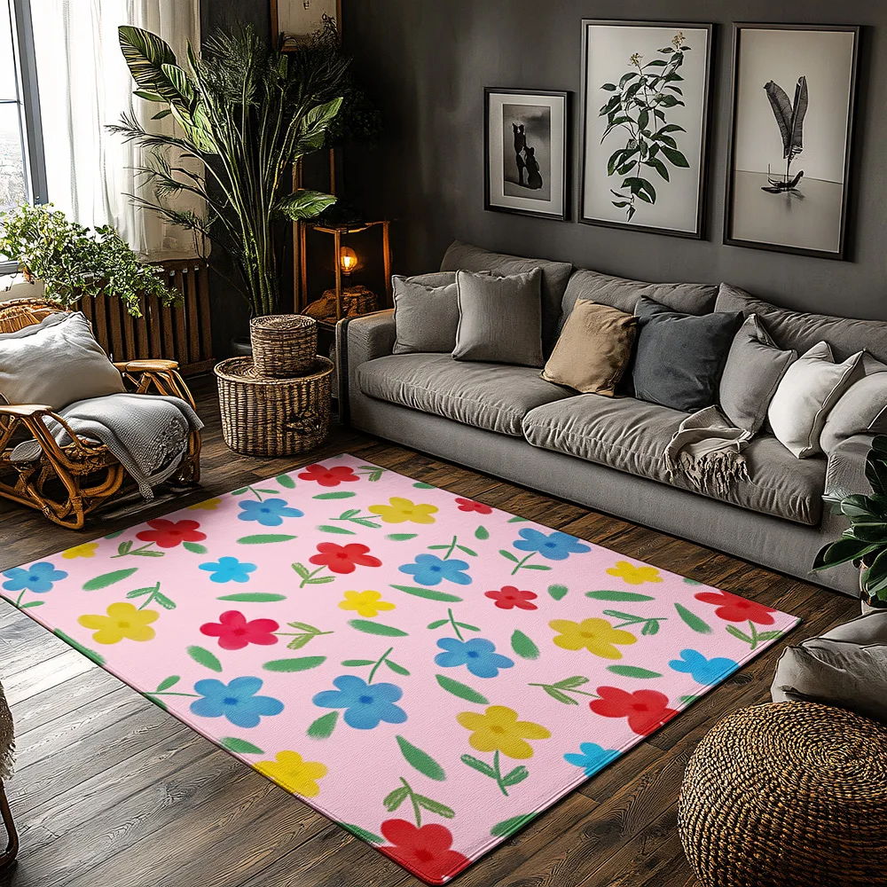 

Милый цветочный коврик для дома и улицы, приветственный коврик, забавный коврик с цветочным принтом для домашнего декора, напольный коврик, моющийся нескользящий входной ковер, подарок