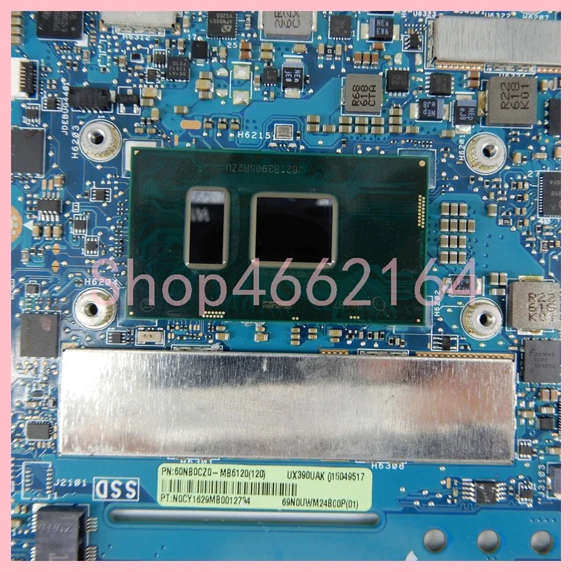 Imagem -03 - Placa-mãe Portátil para Asus Zenbook Ux390uak Mainboard I57200u I7-7500u Cpu 8gb Ram 16gb Ram Ux390u Ux390uak