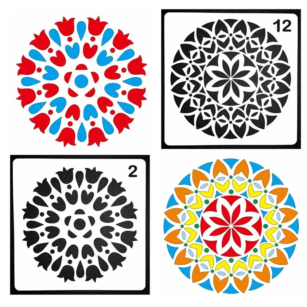 Hot Album Decorative Embossing DIY Craft Painting template Mandala Auxiliary Layering Stencils Scrapbooking