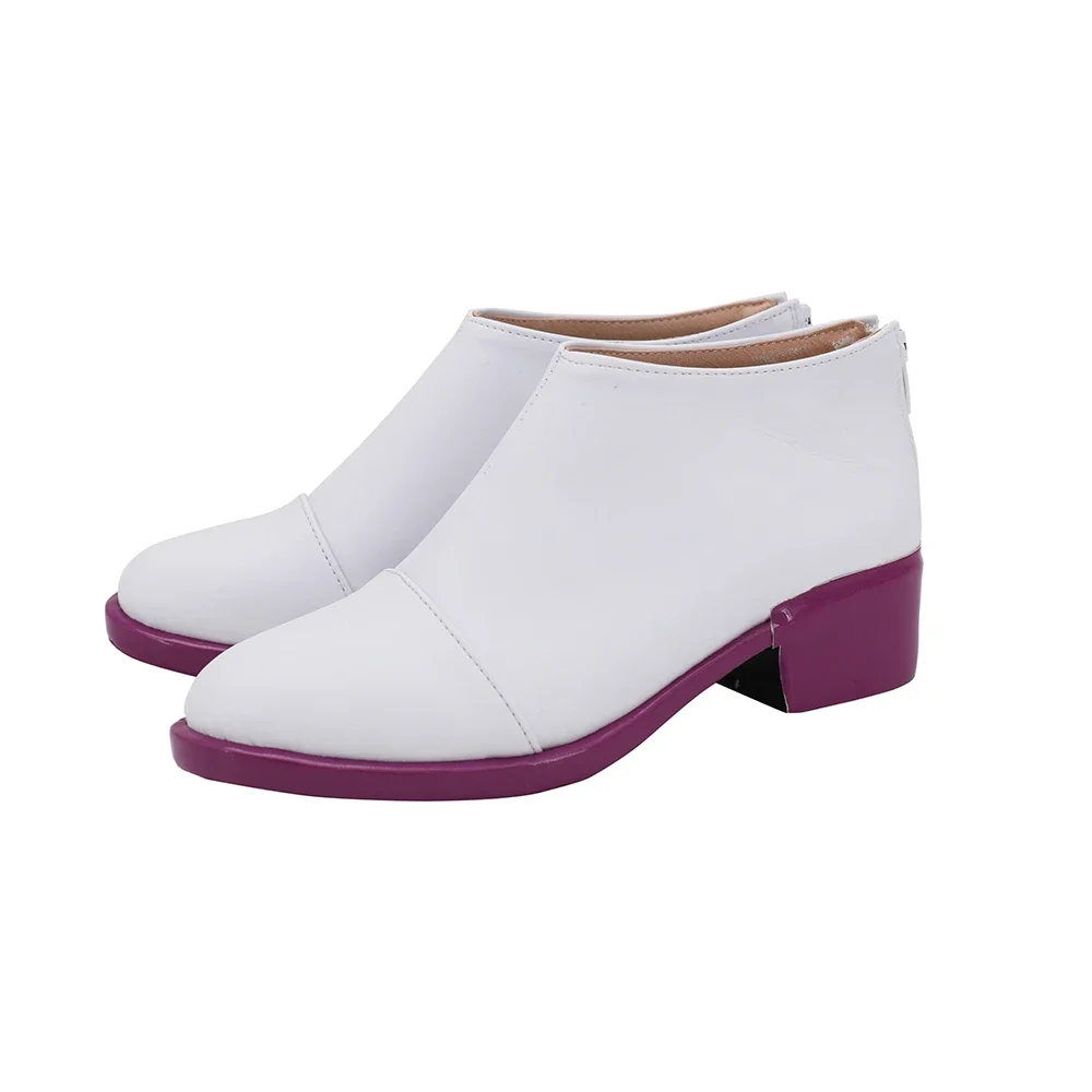 Jojo anasui sapatos brancos cosplay jojo's bizarre adventure narciso anasui botas cosplay sapatos de couro feitos sob encomenda