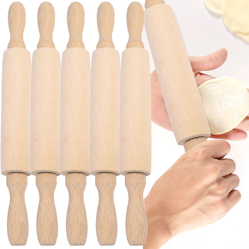 Non-Stick Rolling Pin Wooden Handle Pastry Dough Flour Roller Home Kitchen Cooking Bakery Accessories for Pasta Cookie Dough