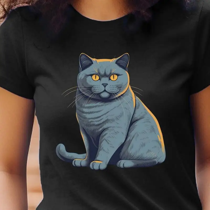 

Британская короткошерстная футболка с котом
