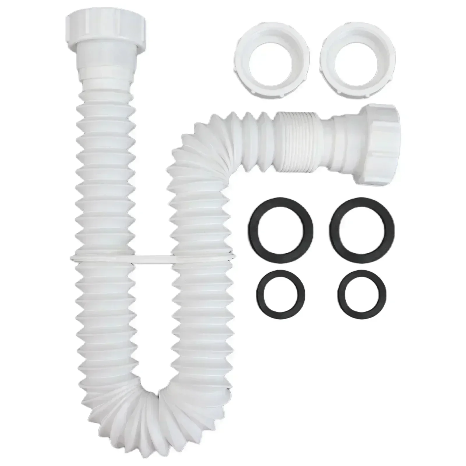 Flexible Drainage P-trap System Home Plumbing Adaptable Plumbing Solution Under Sink Solution Versatile Adapters