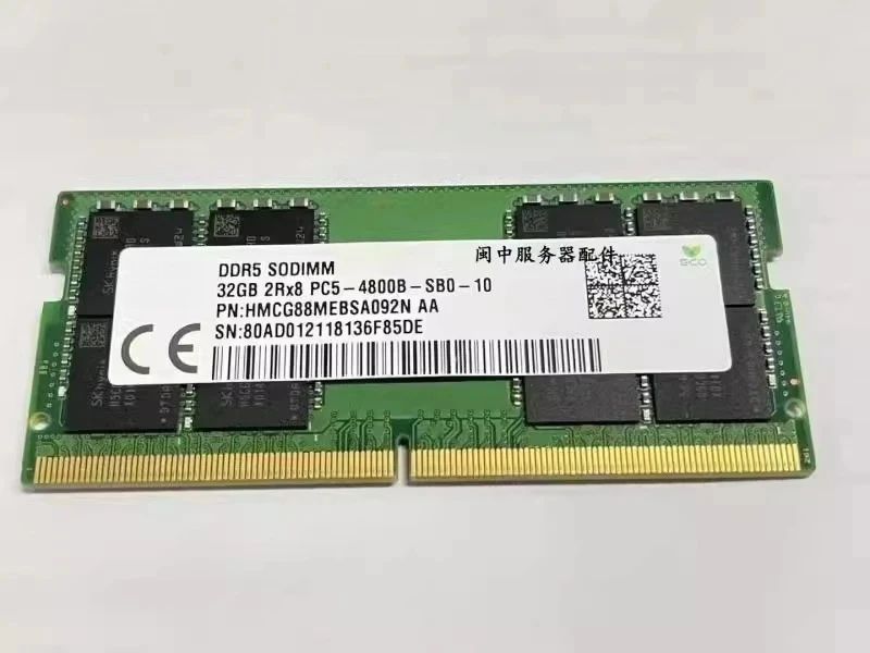 

For SK Hynix New 32GB HMCG88AEBSA092N 32G DDR5 4800B Notebook Memory