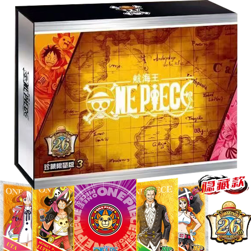 One Piece Game Card 26th Anniversary Collection Limited Edition Anime Characters Theater Version Rare Hidden Card Toy Kid Gift