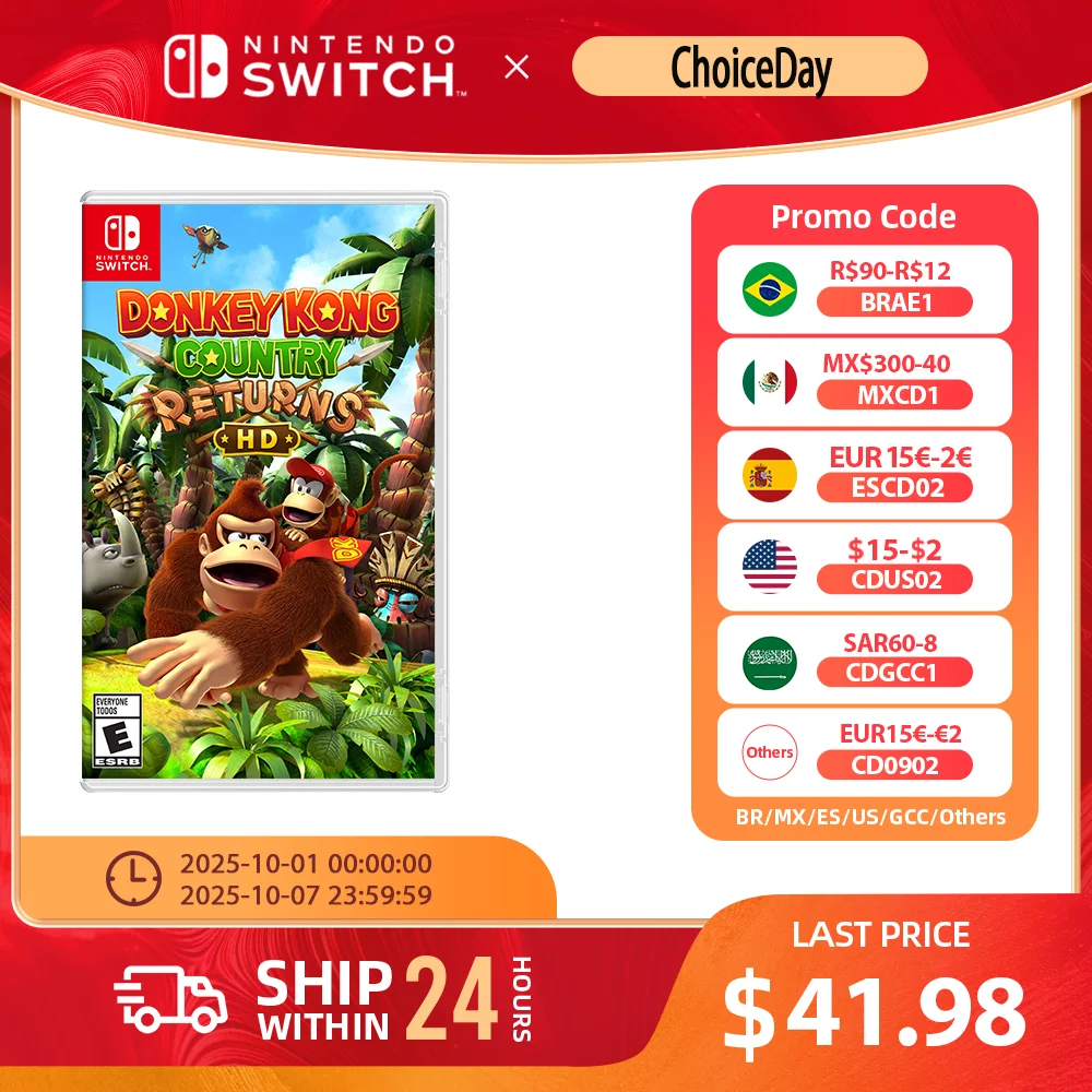 Donkey Kong Country Returns HD - لعبة Nintendo Switch 100% بطاقة ألعاب Nintendo Switch الأصلية لجهاز Nintendo Switch OLED lite