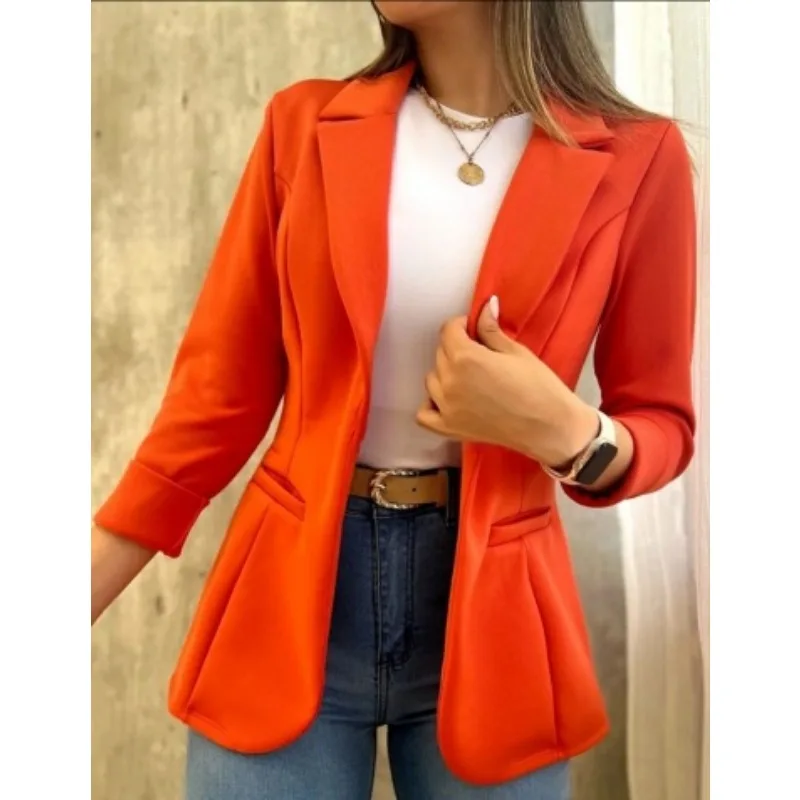 2023 Y2K INS Clothes Autumn Winter Long Sleeve Lapel Collar Open Front Jacket Coat Elegant Corset Suit Blazer Top for Women