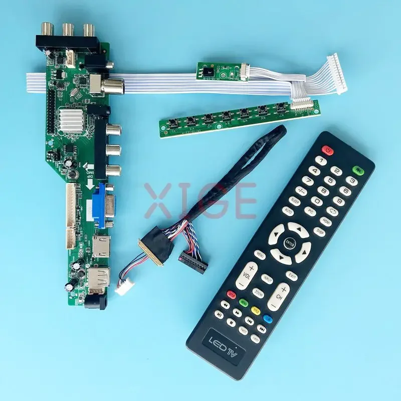 Driver Board Fit CLAA133WA01A CLAA133WB01A Digital Signal DVB LVDS 40 Pin 2AV+USB+DHMI+VGA 13.3