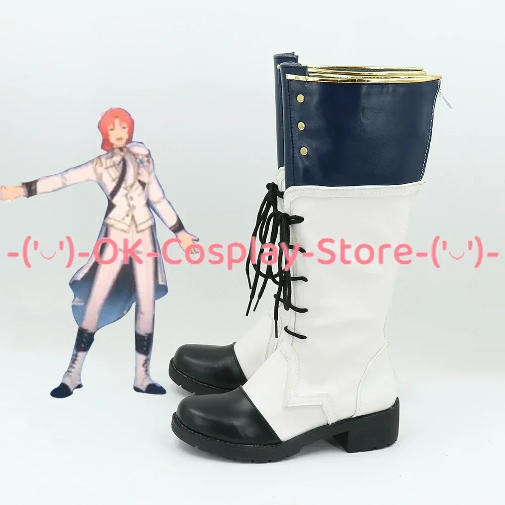 [Angepasst] Spiel Ensemble Sterne RankA Bloom Saegusa Ibara Cosplay Schuhe Anime Roleplay Prop Halloween Party PU Leder Stiefel