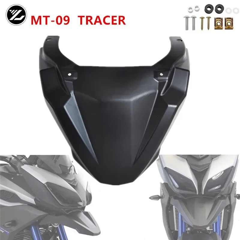 Black Color Front Wheel Fender For Yamaha MT-09 FJ09 MT09 Tracer 900 GT 2015-2018 Beak Nose Cone Extension Cover Ext