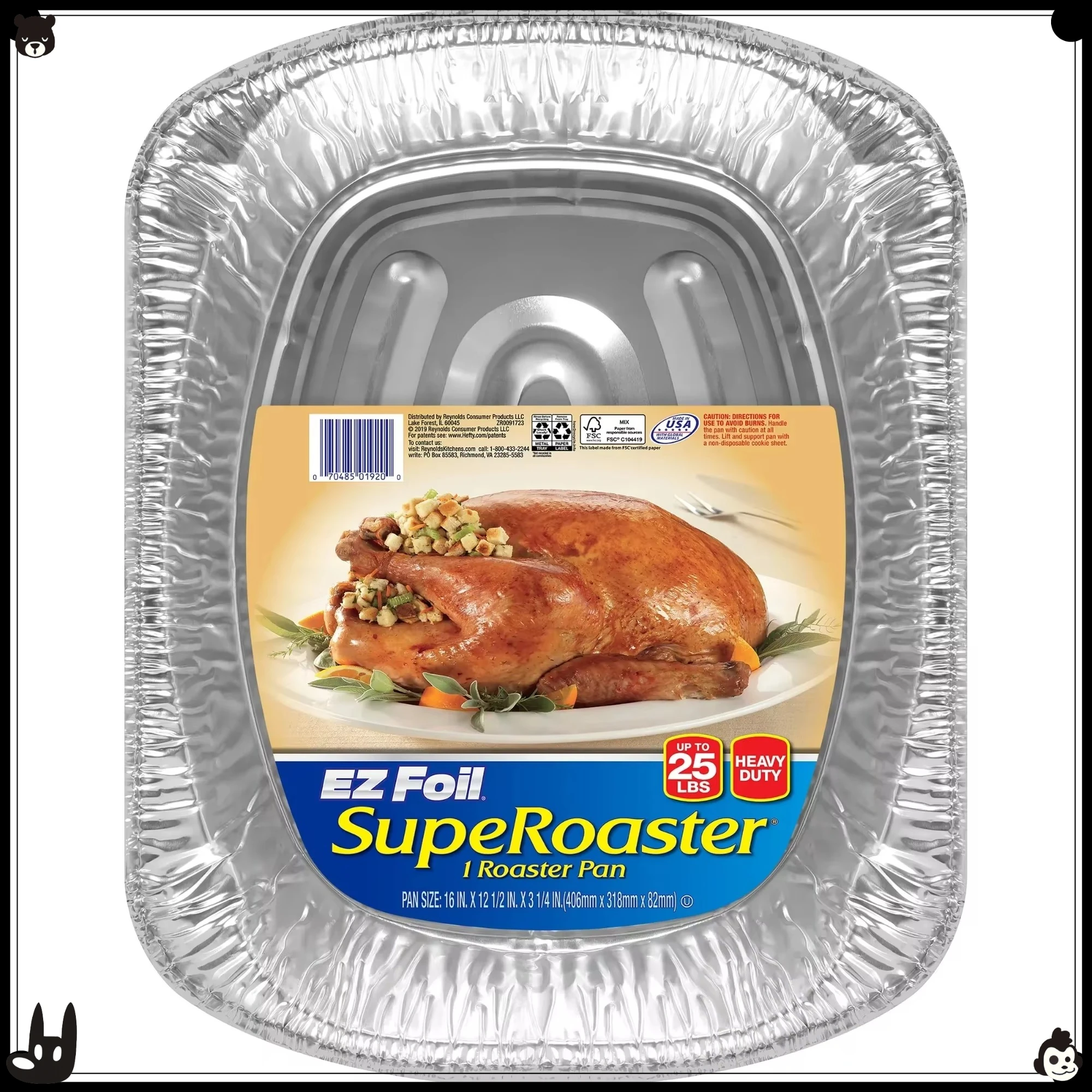 

Одноразовые жаровни из 7 штук — сверхпрочные алюминиевые сверхглубокие подносы — для приготовления индейки и праздничных блюд на 25 фунтов.