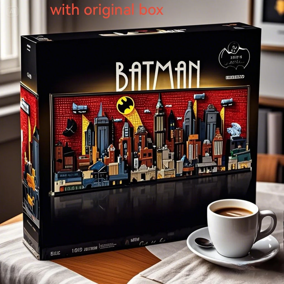 

With Original Box Bat 76271 The Animated Series Gotham City Skyline desktop decoration Birthday Gift Halloween Christmas Gift