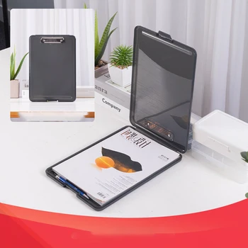 A4プラスチック収納クリップボードボックスファイルドキュメントクリップケース学生教師ユーティリティステーショナリーツールオフィスプロ用品