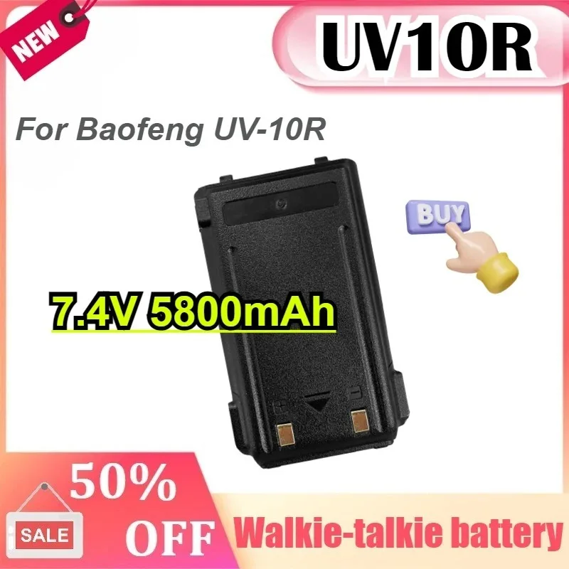 

For Baofeng UV-10R 7.4V 5800mAh Li-on Rechargeable Batteries Walkie Talkie Battery Radio Accessories High Quality