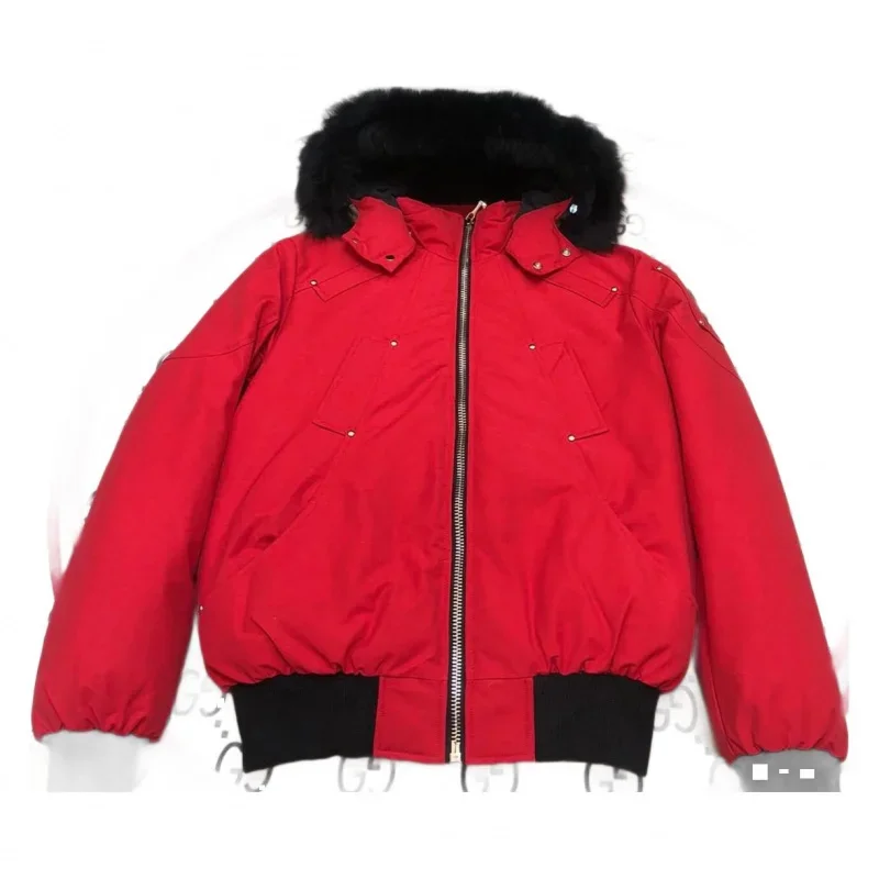 MO * SE KNUCKL * S 솔리드 컬러 방풍 작물 Puffer 재킷 겨울 두꺼운 짧은 스타일 90% 화이트 거위 다운 재킷 Mens Outerwear