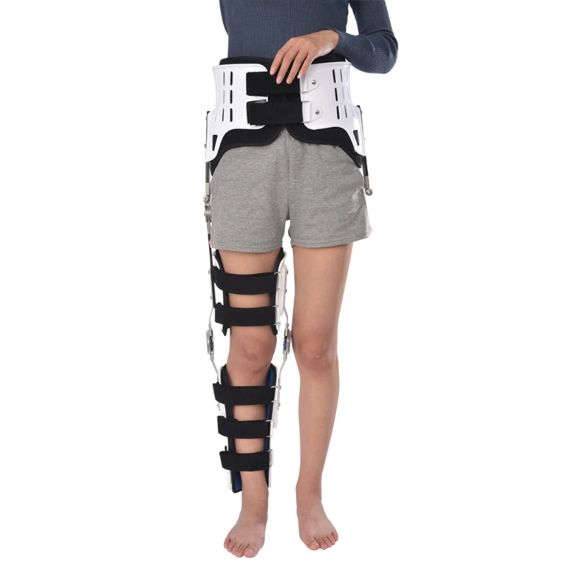 Knie Orthese Verstelbare Heup Knie Enkelvoet Heup Crotch Taille Enkel Voet Been Vast Ondersteuning Hoge Beschermer Revalidatie