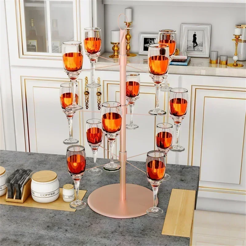 Cocktail Tree Stand Wine Glass Display Drinks 3 Tier 12 Holders For party Champagne Cocktails Martini Cocktail Wine glass holder