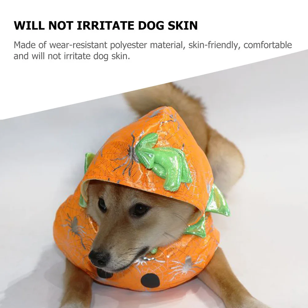 

Halloween Pumpkin Style Dog Cat Clothes Comfortable Wear Resistant Costume for Parties and Festive Occasions Dog Clothes