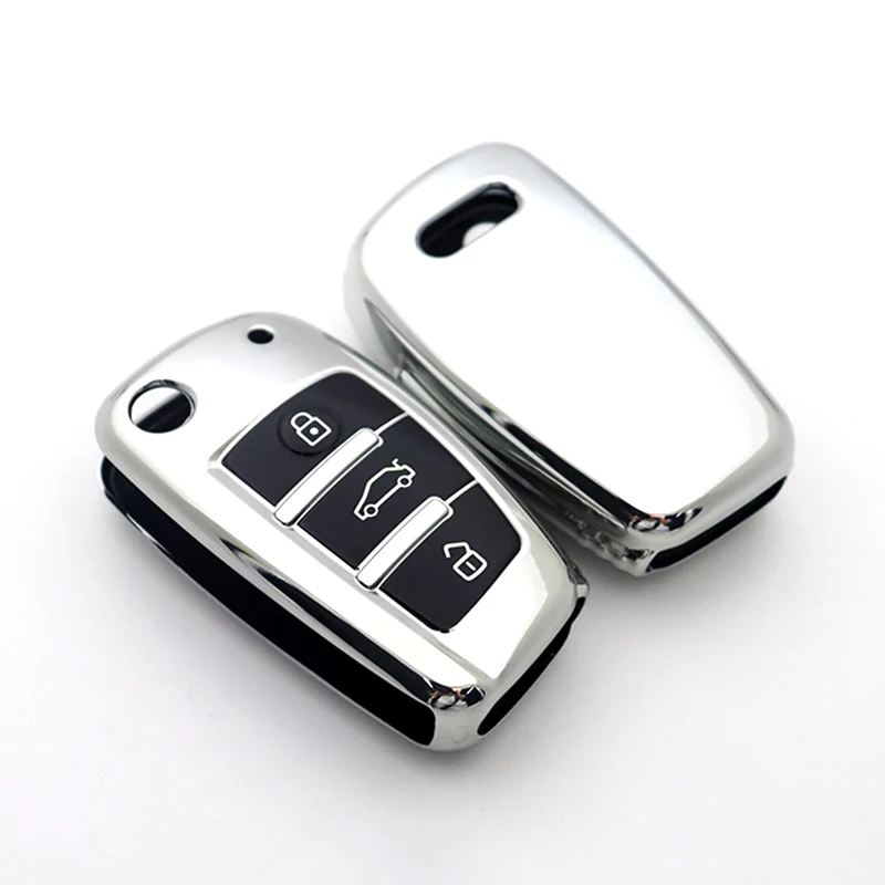 حافظة مفاتيح واقية من مادة البولي يوريثان الحراري ، حافظة واقية من قذيفة السيارة بدون مفتاح ، بدون مفتاح ، أودي A3 8L 8P A4 B6 B7 B8 A6 C5 C6 4F RS3 Q3 Q7 TT 8L 8V S3