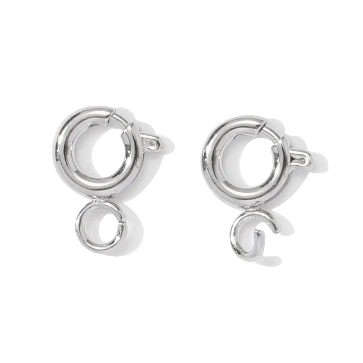 

10pcs/lot Stainless Steel Round Spring Clasps For Bracelet Necklace Making 18k Real Plated DIY Jewelry Finding Connector Clips W