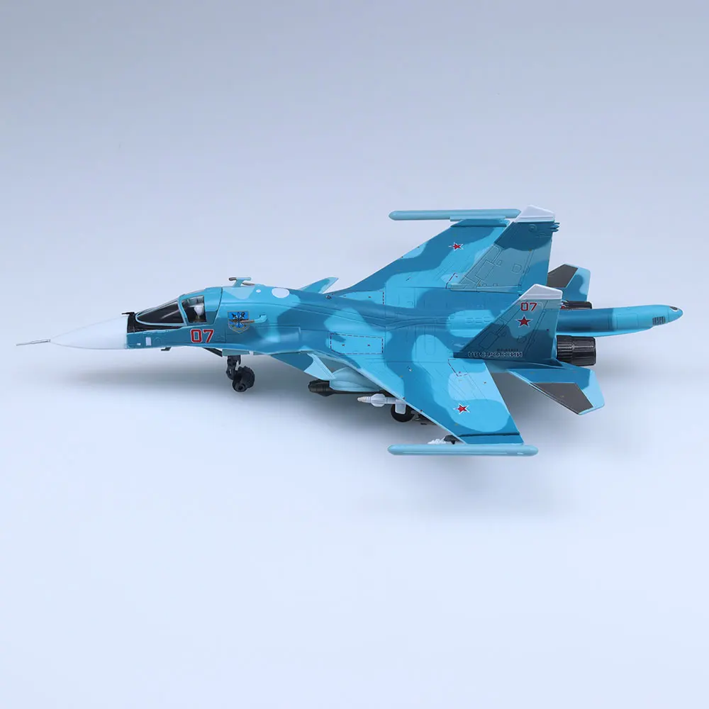 1/100 مقياس Su-34 نموذج طائرة مقاتلة من سبيكة كاملة الظهر للهدايا #6