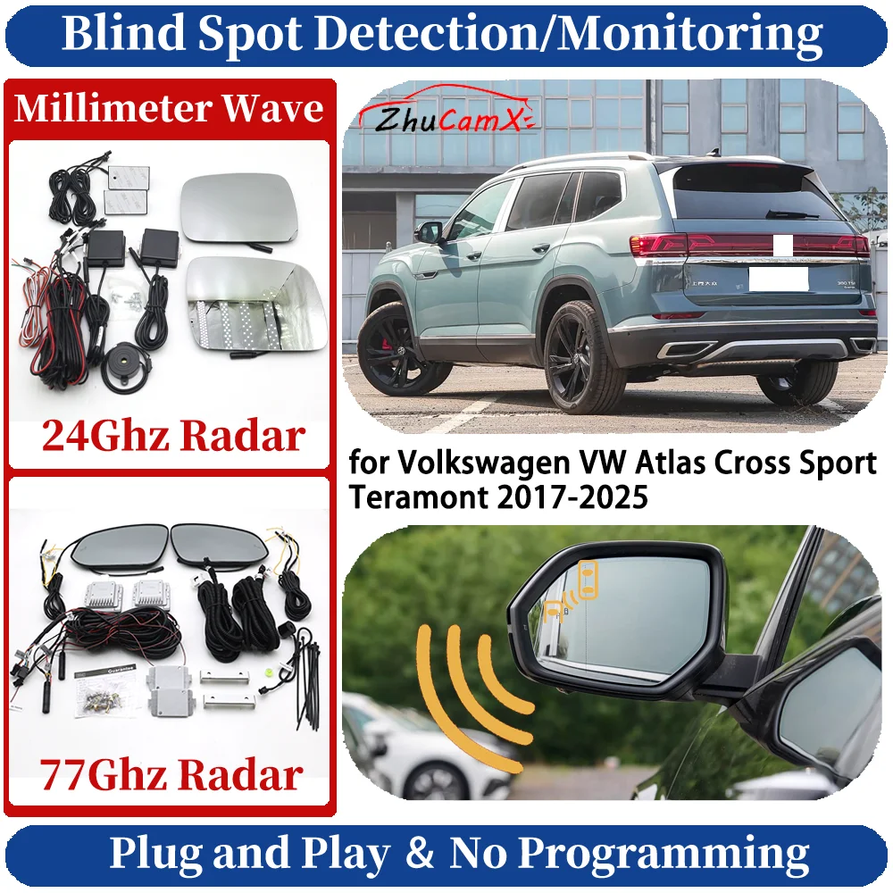 Blind Spot Monitoring/Detection System for Volkswagen VW Atlas Cross Sport Teramont 2017-2025 Safe Side Lane Change Assist