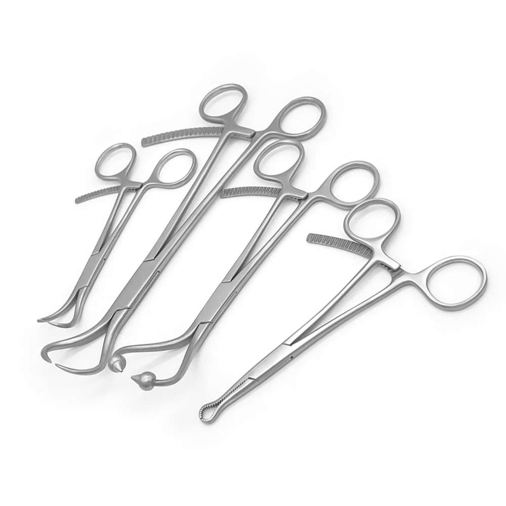 

Pet Orthopedic Instrument Multi-tooth Bone-holding Forceps With Pointed Ball Head Reduction Plate-holding Locking Pressure Plate