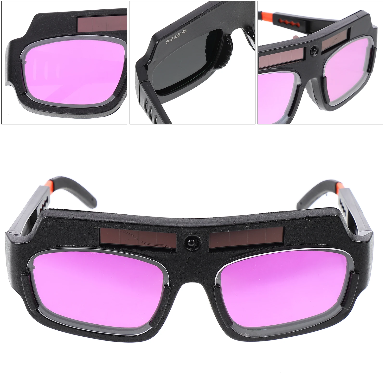 

Automatic Dimming Glasses Solar Rechargeable Protective Goggles Black Thickness Nurse ABS LCD Material Anti UV Infrared