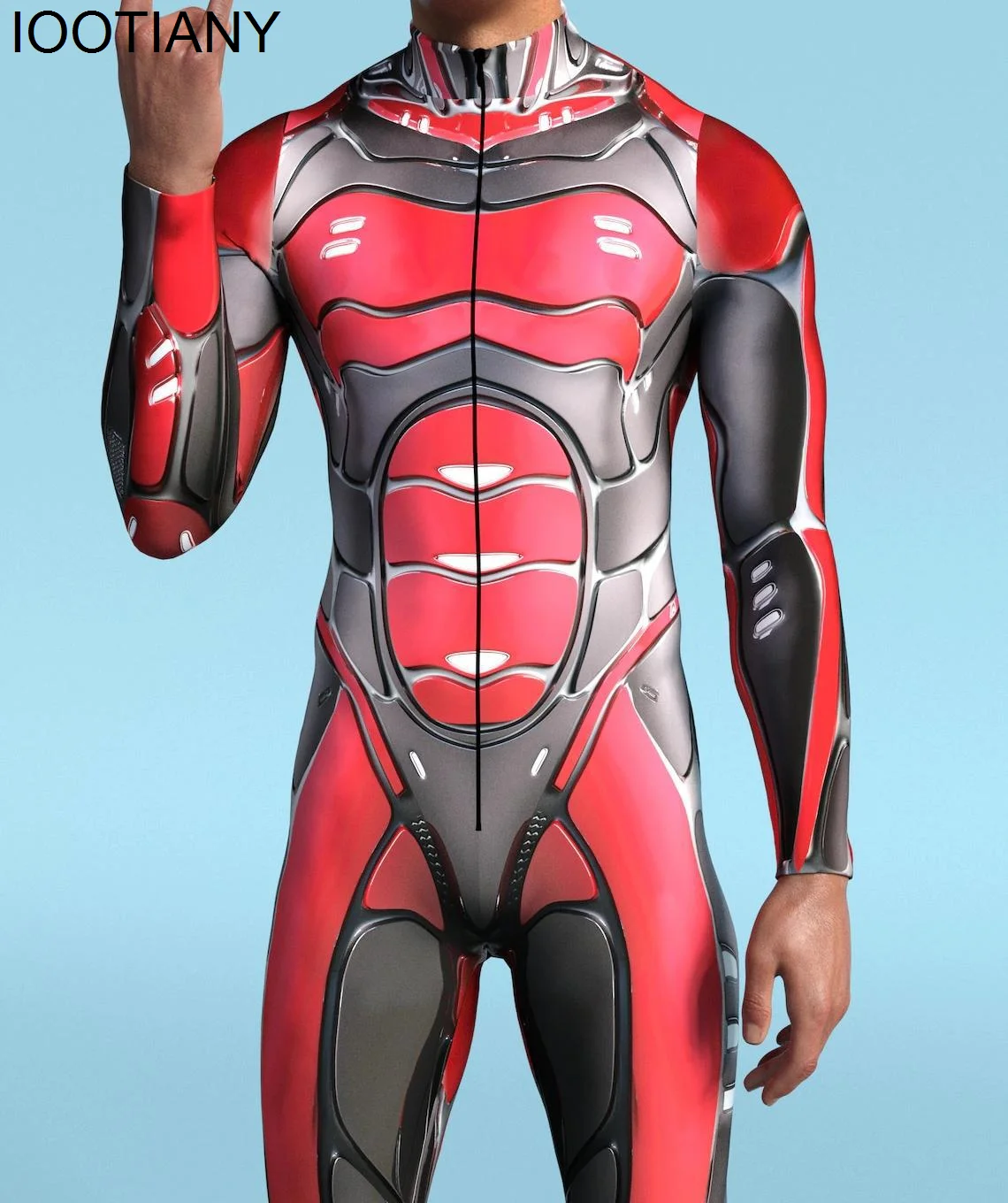 IOOTIQualquer macacão de impressão 3D Mecha para homens e mulheres, macacão com zíper, bodysuit Zentai, traje de festa, roupa cosplay feminina, adulto, 2024