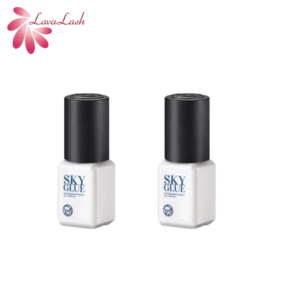 

Korea Sky Glue S+ Adhesive for Eyelash Extensions 5ml Extra Strong 1-2s Fast Dry Lashes Tools Retention 6-7 Weeks 2bottles