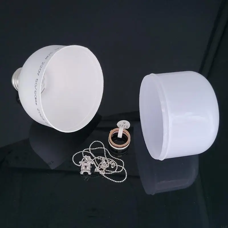 U2JC Concealed Compartment Bulb Safe Innovative Bulb Shape Security Storage Box for Hiding Money Rings and Trinket