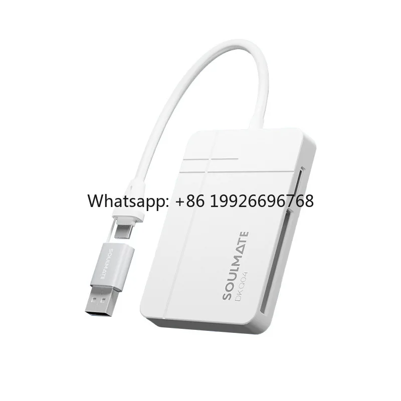 Soulmate Dkq04 Usb2.0 High Speed Type-C Multi Functional Four in One Card Reader Support SD/TF/CF/MS