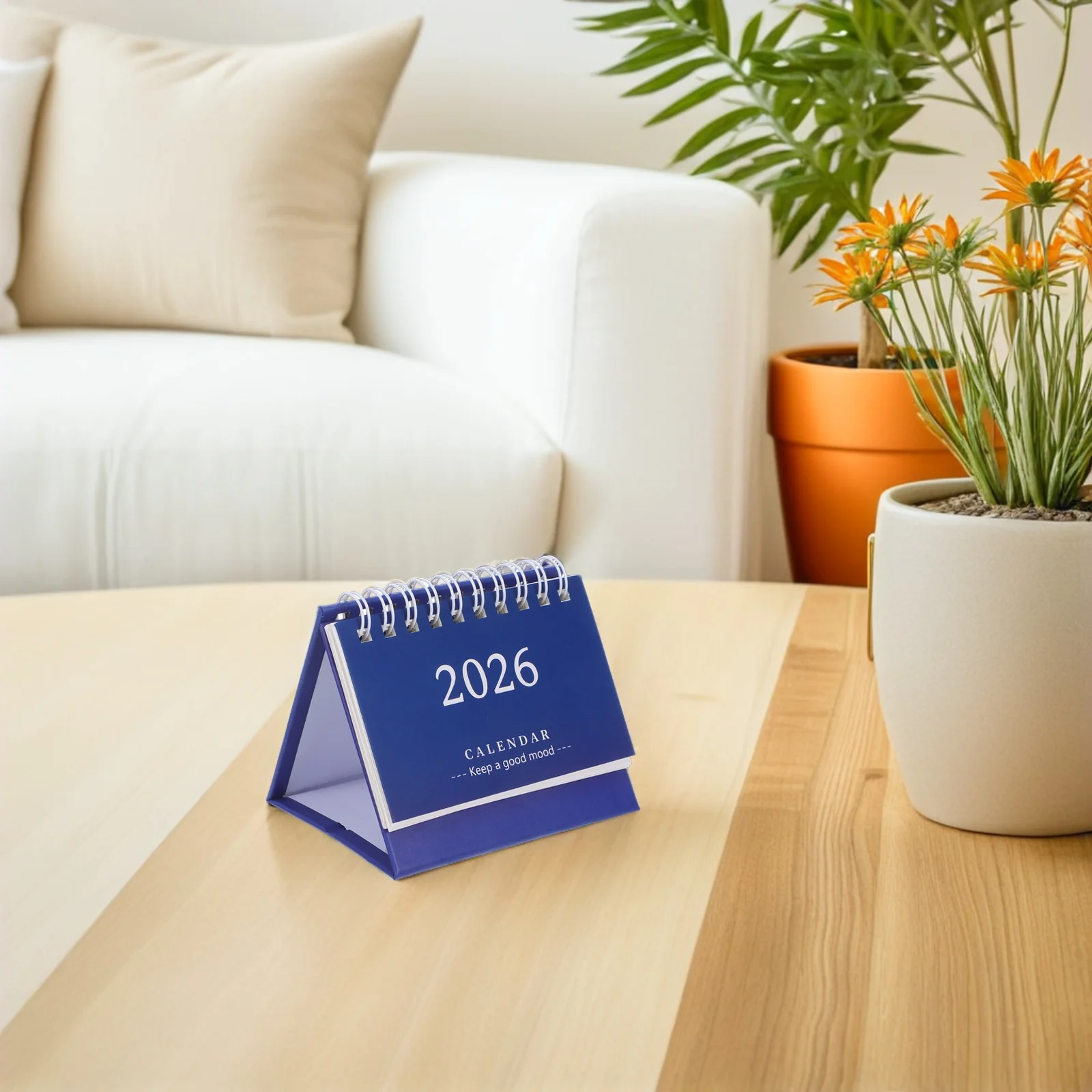 2026 Mini Desk Calendar Small Desktop Foldable Standing Flip Monthly Planner Compact Modern Design Office Decorative Calendar