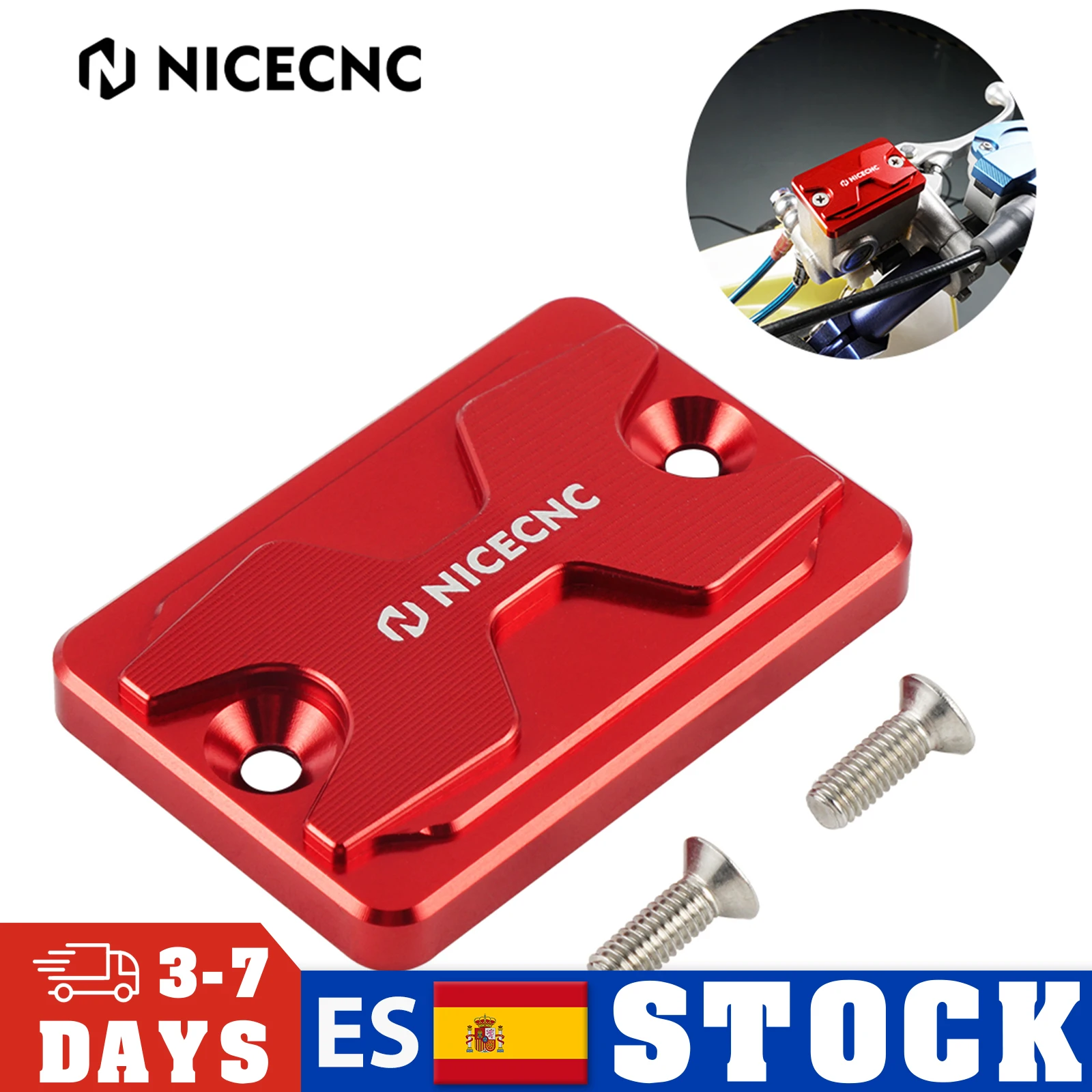 NiceCNC-Tapa de líquido de depósito de cilindro maestro de freno delantero, para Yamaha RAPTOR 700, 13-22, YFZ450R, 12-22 V, STAR TOURER07-17