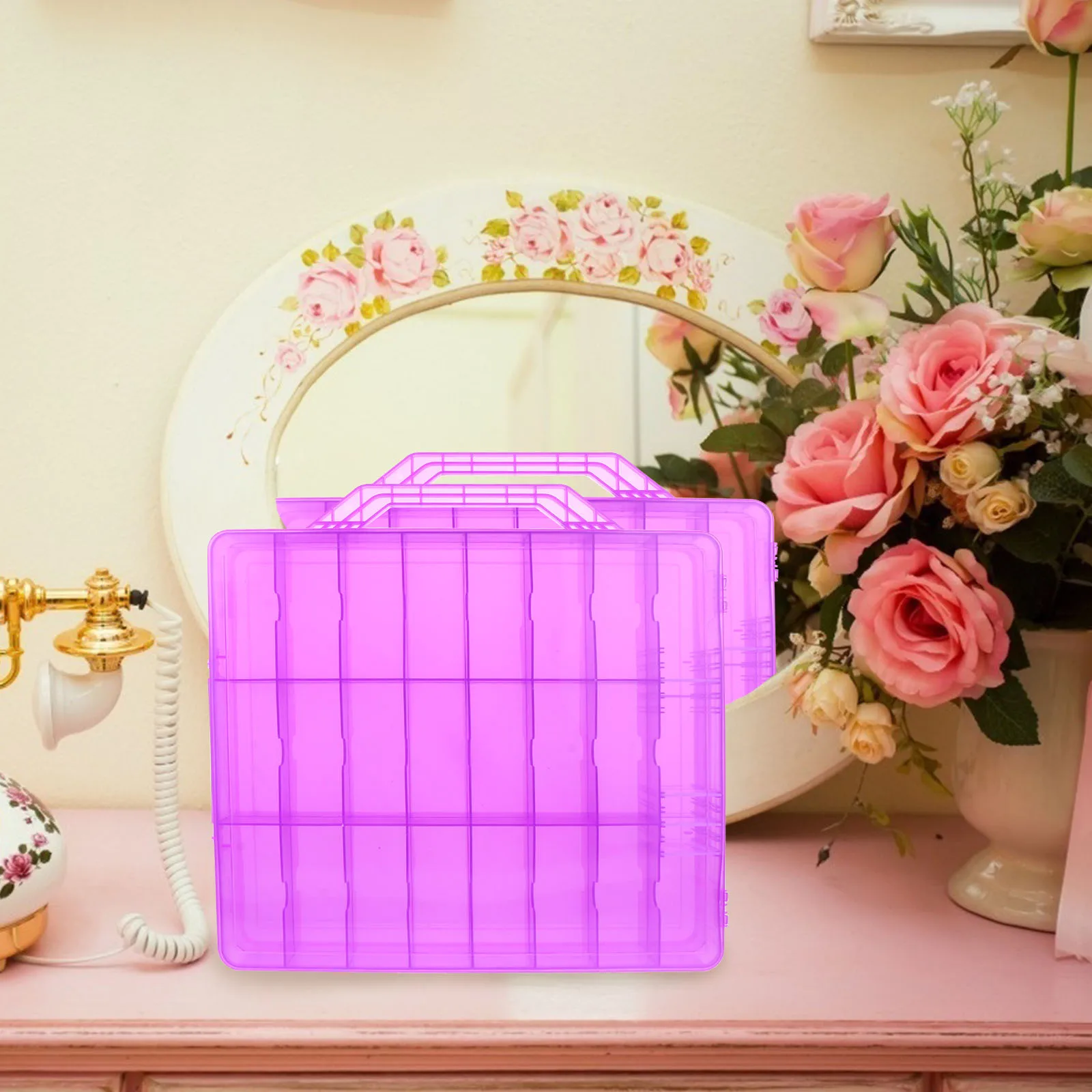 

Nail Polish Carrying Case Storage Box Art Supplies Container Manicure Organizer Travel Varnish