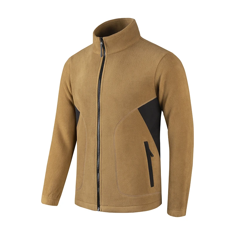 

Men's Soft Jacket for Autumn Winter, High-Density Brushed Fabric Full-Zip Comfort Thermal Insulation Outdoor Casual Wear
