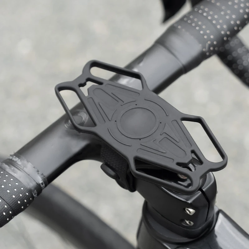 4-7인치 스마트폰 진동 저항에 안전한 탄성 실리콘 사이클링 전화 마운트 미끄럼 방지 가장자리