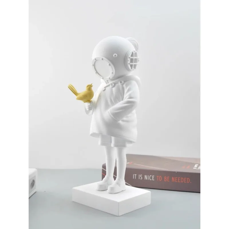Deep diver sculpture Home resin trend decoration diving girl