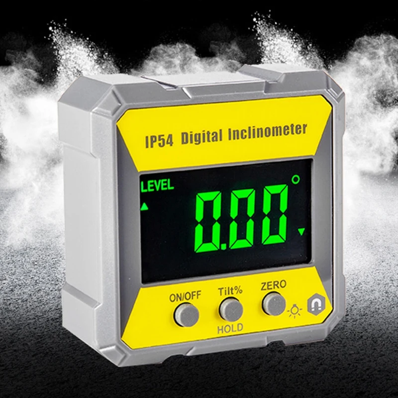 IP54 4X90 Degree Digital Inclinometer Angle Protractor Backlight Protractor Slope Meter Magnetic Electronic Goniometer