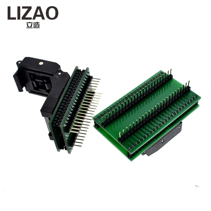LIZAO QFP48 TQFP32 QFP32 to DIP48 Adapter, 0.5mm Pitch LQFP48 TQFP48 IC Test Socket Programming Converter Board