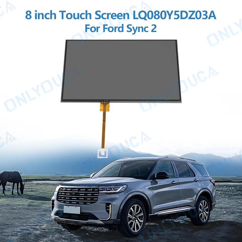 New 8 Inch 4 Pins Touch Screen LQ080Y5DZ30 LQ080Y5DZ03 For Ford Escape S max SYNC Edge Focus C-Max F150 250 350 Fusion Explorer