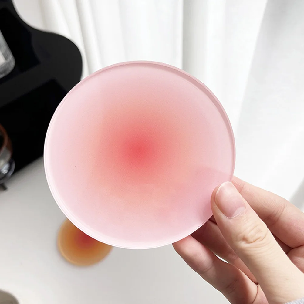 

4Pcs Colorful Gradient Round Coasters Heat Resistant Mug Pads Nonslip Cup Mats Coffee Tea Table Cup Insulation Pads