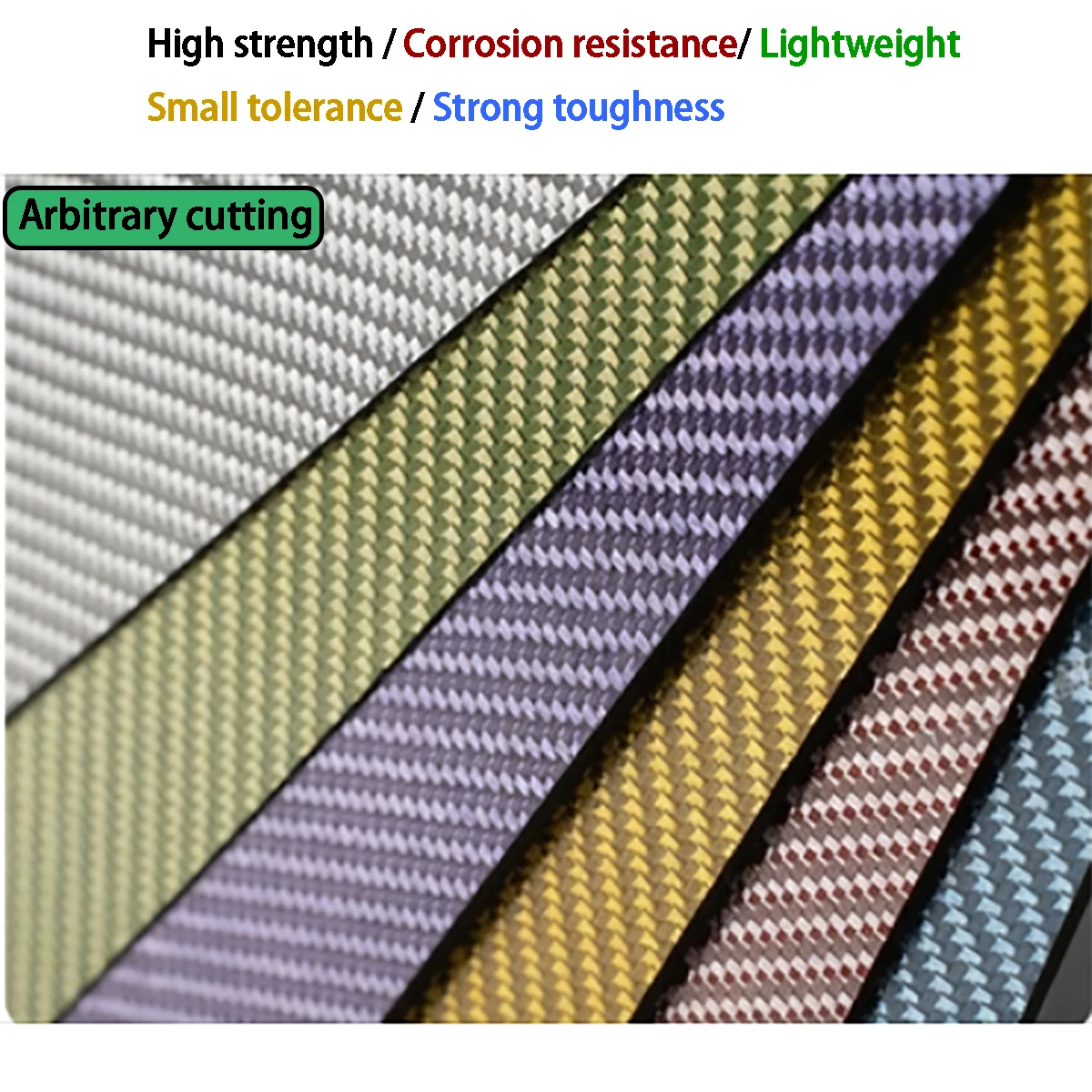 3K Colored Carbon Board 400x500mm Drone Carbon Fiber Board Spare Parts Thickness=0.8/1/1.5/2/3/4/5/6/8/10mm
